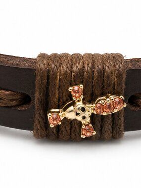 Handmade Leather Bracelet Adjustable Boho Nature Artisan Jewelry Canada NWT